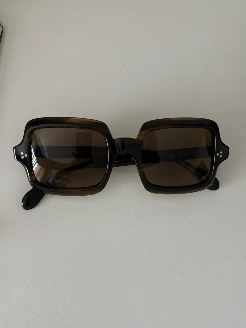 Oliver Peoples Women’s Square Frame Brown Sunglasses